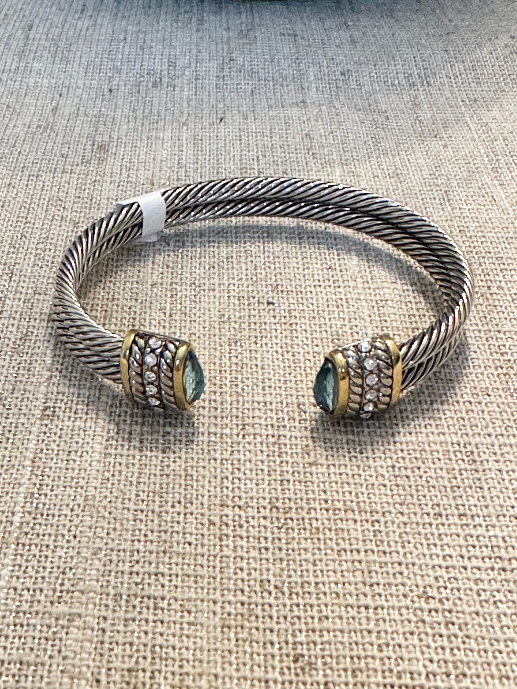 7" Aquamarine & Citrine Cuff | Ulka Rocks