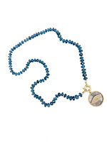 Helotes Prestige Collection - Gorgeous London Blue 18" Necklace with 14K Clasp | Ulka Rocks