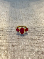 Red Ruby Gold-plated Ring | Ulka Rocks