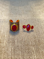 Red Ruby Gold-plated Ring | Ulka Rocks